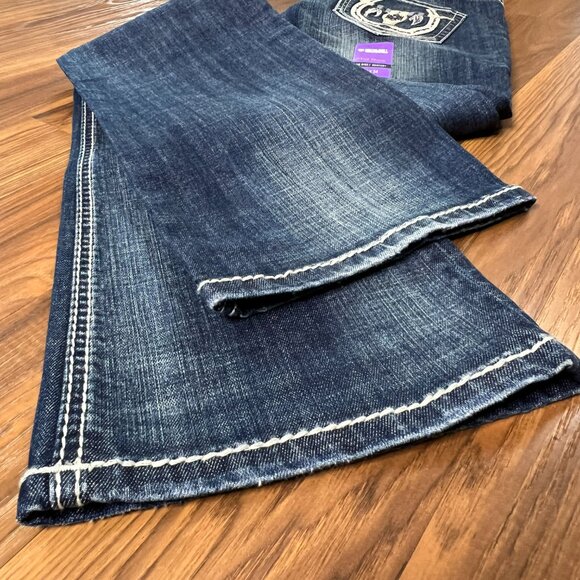Rock & Roll Denim Midrise Bootcut Aztec Steer Women's Riding Jeans (26x34) NEW - Picture 12 of 14